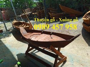 Đóng mới Thuyền gỗ ba lá, Thuyền thả sen, Thuyền chụp hình trên hồ