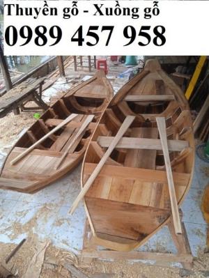 Đóng mới Thuyền gỗ ba lá, Thuyền thả sen, Thuyền chụp hình trên hồ