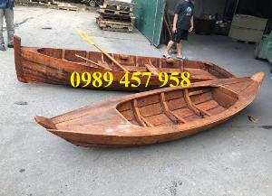 Mẫu xuồng gỗ 3 lá, Thuyền gỗ trang trí 2m, 3m, 3m5