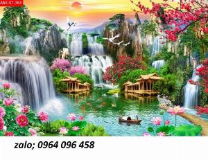 Tranh gạch 3d ốp tường phòng khách đẹp - 632SM