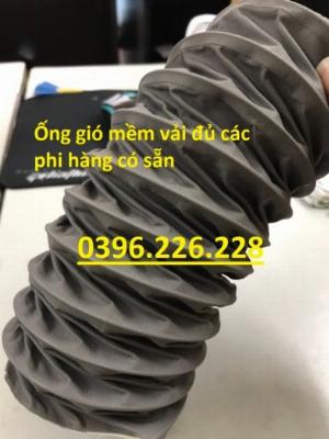 Chuyên sỉ lẻ ống gió mềm vải hàn quốc, ống vải bạt lõi thép hút khí chịu nhiệt phi 400, phi 450, phi 500 .