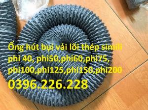 Chuyên sỉ lẻ ống gió mềm vải hàn quốc, ống vải bạt lõi thép hút khí chịu nhiệt phi 400, phi 450, phi 500 .