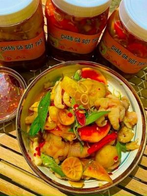 Chân gà rút xương sốt Thái Hủ 1kg1 ( 11 . 12 chân size To )