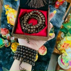 Dây Chuỗi Trầm Hương 108 Hạt Gỗ Full Box