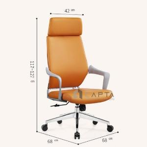 Ghế văn phòng lưng cao nệm màu cam cho trưởng phòng CM4432-P