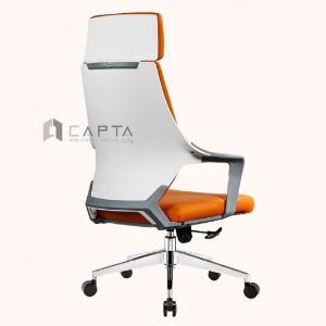Ghế văn phòng lưng cao nệm màu cam cho trưởng phòng CM4432-P