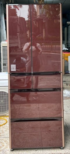 Tủ lạnh HITACHI GƯƠNG R-XG5600H, dung tích 555 lít màu NÂU ĐỎ #Date_2017.