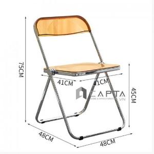 Ghế cafe nhựa trong suốt có thể gấp xếp gọn CT3618-S