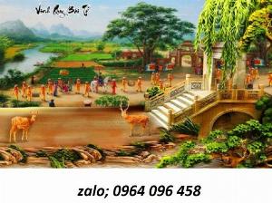 Tranh cảnh đồng quê 3d - gạch tranh 3d ốp tường - 942SV