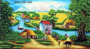 Tranh cảnh đồng quê 3d - gạch tranh 3d ốp tường - 942SV