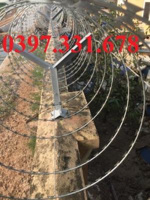 Dây thép gai mạ kẽm hình dao, dây thép gai nhọn, hàng rào thép gai