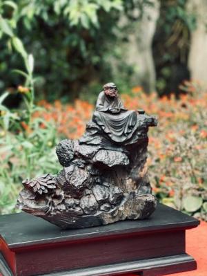 Tượng Đạt Ma ngồi thiền _ mỹ nghệ Âu Lạc