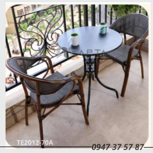 Bàn sắt ngoài trời chân nhôm đúc bền đẹp TE2012-70A