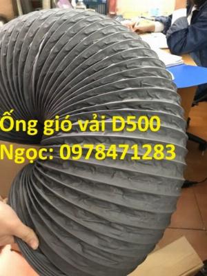 Mô tả ống gió mềm vải D500, D400, D300, D200, D100mm.