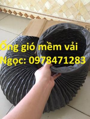 Mô tả ống gió mềm vải D500, D400, D300, D200, D100mm.