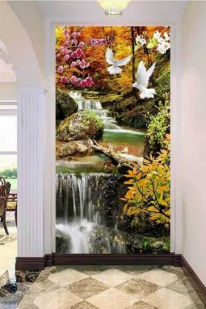 Tranh gạch 3d trang trí khổ dọc trang trí cầu thang - 733SP