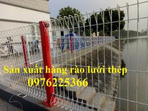 Hàng rào lưới thép mạ kẽm sơn tĩnh điện D5 A50x200 gập hai đầu