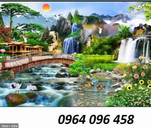 100 mẫu tranh gạch 3d phong cảnh đẹp - GVX32