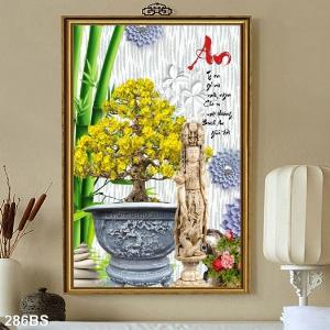 Gạch tranh - hoa mai vàng