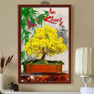 Gạch tranh - hoa mai vàng