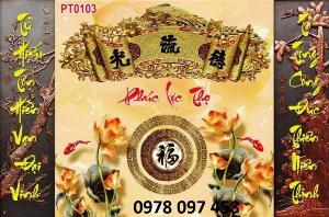 Tranh dán ban thờ - gạch tranh