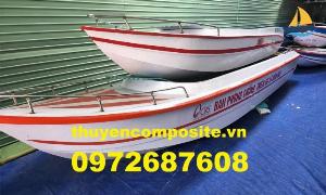 Vỏ Cano composite 4.9m x 1.3m x 0.6m chở 6 người, cano composite giá rẻ