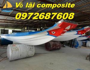 Gía vỏ lãi composite 5.4m, 6.3m, 7.2m. Cung cấp vỏ lãi composite đẹp, giá rẻ