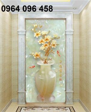 Tranh gạch 3d bình hoa - GVV43