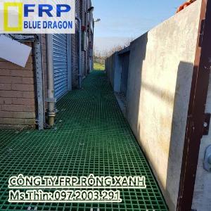 Tấm lót sàn frp grating, nắp hố ga chắn rác composite 100% không rỉ sét, kháng hóa chất, an toàn khi sử dụng