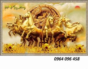 Tranh 3d con ngựa - gạch tranh 3d con ngựa - 433SM