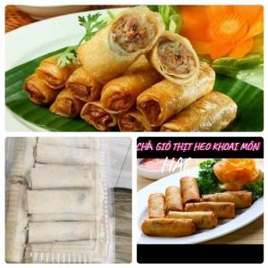 Chả giò nhân thịt, khoai môn 1 hộp 500gram tầm 20-21 cuốn