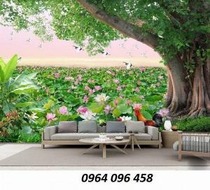 Tranh gạch 3d ốp tường vườn hoa thiên nhiên - GDSA21