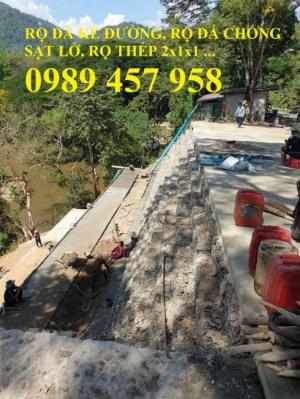 Bán Rọ thép mạ kẽm 2x1x1 , Rọ đá bọc nhựa 2x1x0,5m, RỌ ĐÁ TIÊU CHUẨN