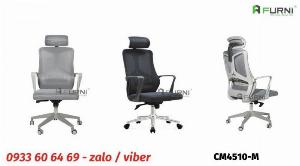 Ghế văn phòng lưng lưới có tựa đầu nhập khẩu CM4510-M