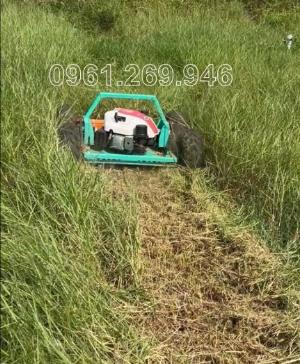 Robot cắt cỏ điều khiển từ xa động cơ xăng 7HP cho nhà máy điện mặt trời