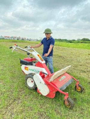 Máy cắt cỏ trục băm 10HP Mitsubishi Nhật Bản chuyên dọn cỏ hoang diện rộng cho trang trại