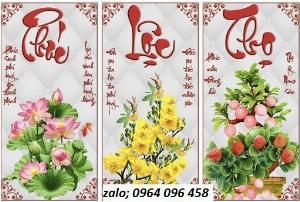Tranh phúc lộc thọ - tranh gạch 3d phúc lộc thọ - GDS21