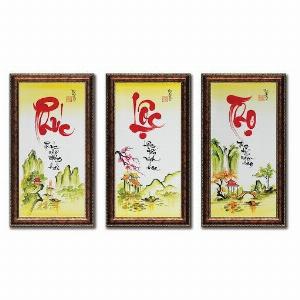 Tranh phúc lộc thọ - tranh gạch 3d phúc lộc thọ - GDS21