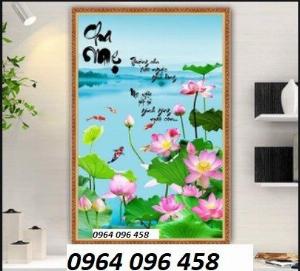 Gạch 3d tranh hoa sen - GDA1