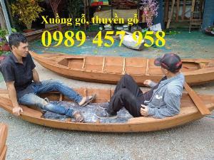 Xuồng gỗ 3lá, Xuồng trang trí, Xuồng trưng bày hải sản 3m, 4m, 5m mới 100%