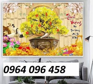 Tranh gạch 3d cây mai vàng - TƯ21
