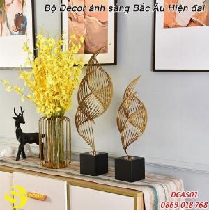 Bộ decor ánh sáng đá cẩm thạch nghệ thuật trừu tượng độc đáo Bắc Âu