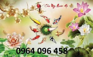 Tranh gạch 3d cửu ngư quần hội - SXCC2