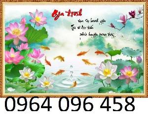 Tranh gạch 3d cửu ngư quần hội - SXCC2