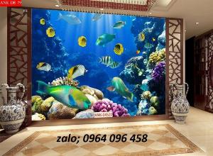 Tranh gạch 3d cá heo đại dương - DSX21