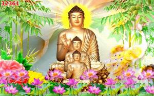 Tranh phật phòng thờ - tranh gạch 3d phật phòng thờ - 422XB