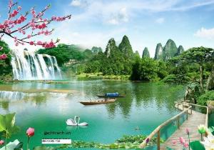 Tranh gạch 3d phong cảnh phong thủy - SXB42