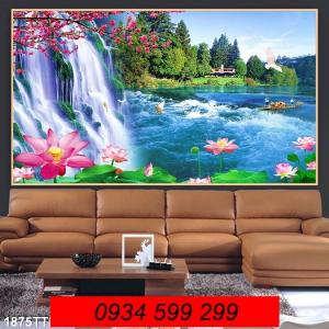 Tranh gạch men phong cảnh trang trí tường phòng khách