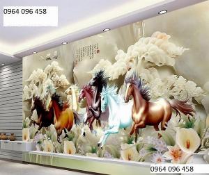Tranh bát mã - tranh gạch 3d bát mã - DCX32