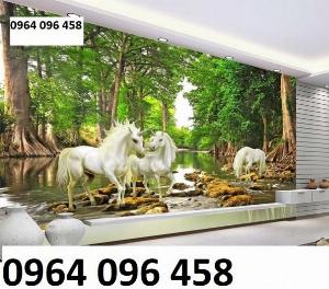 Tranh bát mã - tranh gạch 3d bát mã - DCX32
